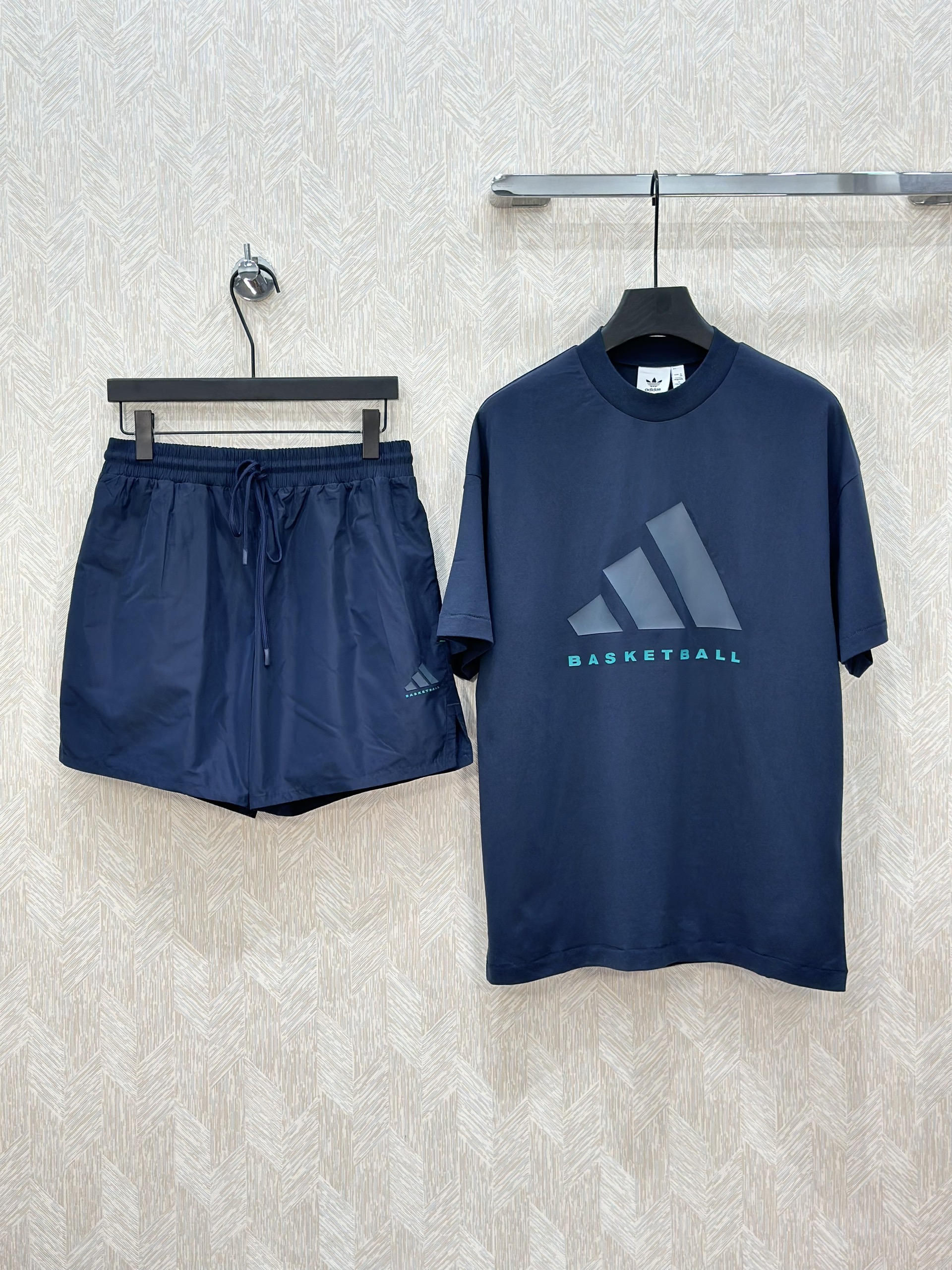 Bộ, Set hè Adidas Basketball logo 3 sọc basic Like Auth on web VTN